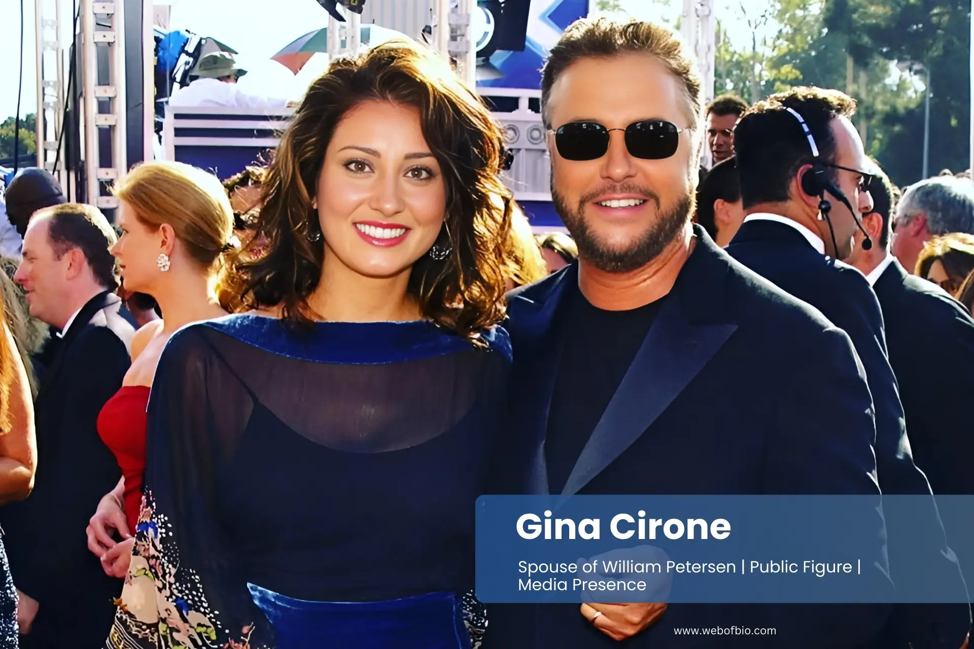 Gina Cirone and her boyfriend standing on a red carpet.