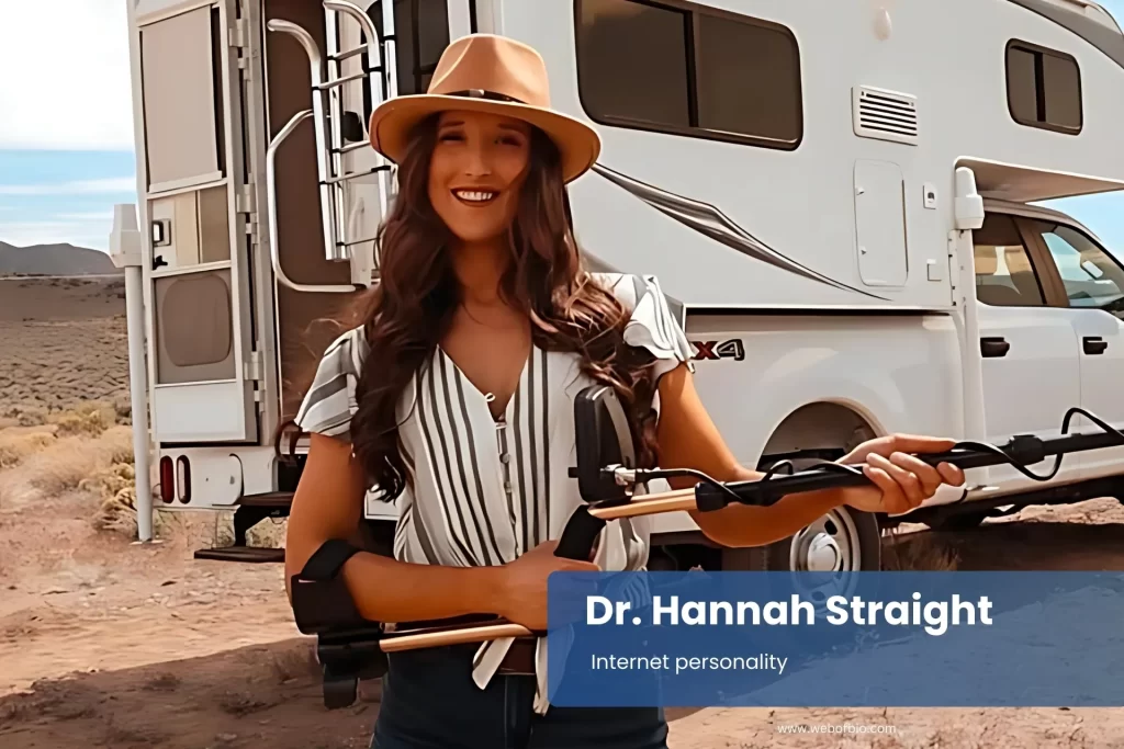 Dr Hannah Straight standing confidently.