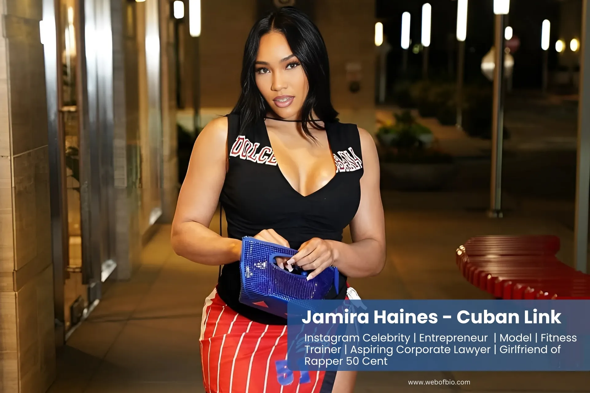 Jamira Haines standing confidently.