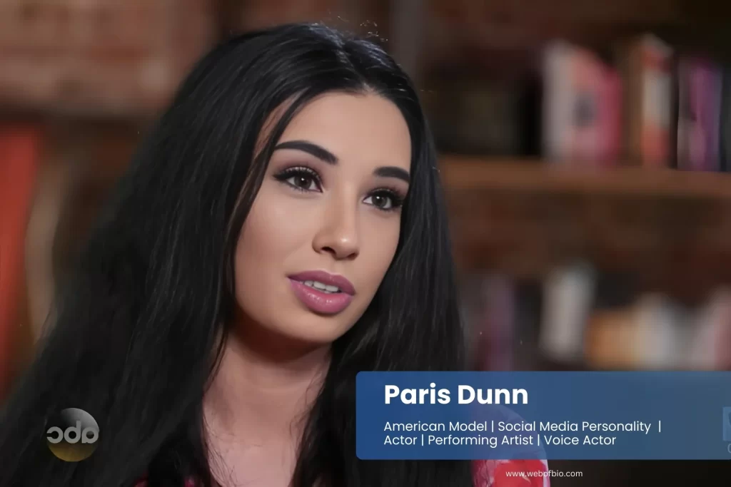 Paris Dunn with long black hair appears on ABC News, delivering a news segment with a professional demeanor.