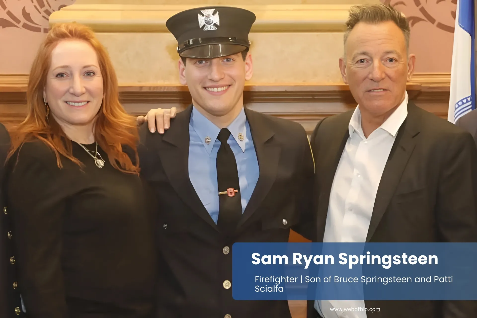 Sam Ryan Springsteen parents New York Police Academy graduation.