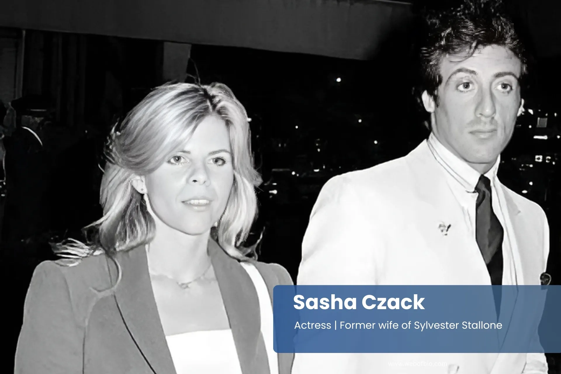 Sasha Czack husband Sylvester Stallone walking street suits.