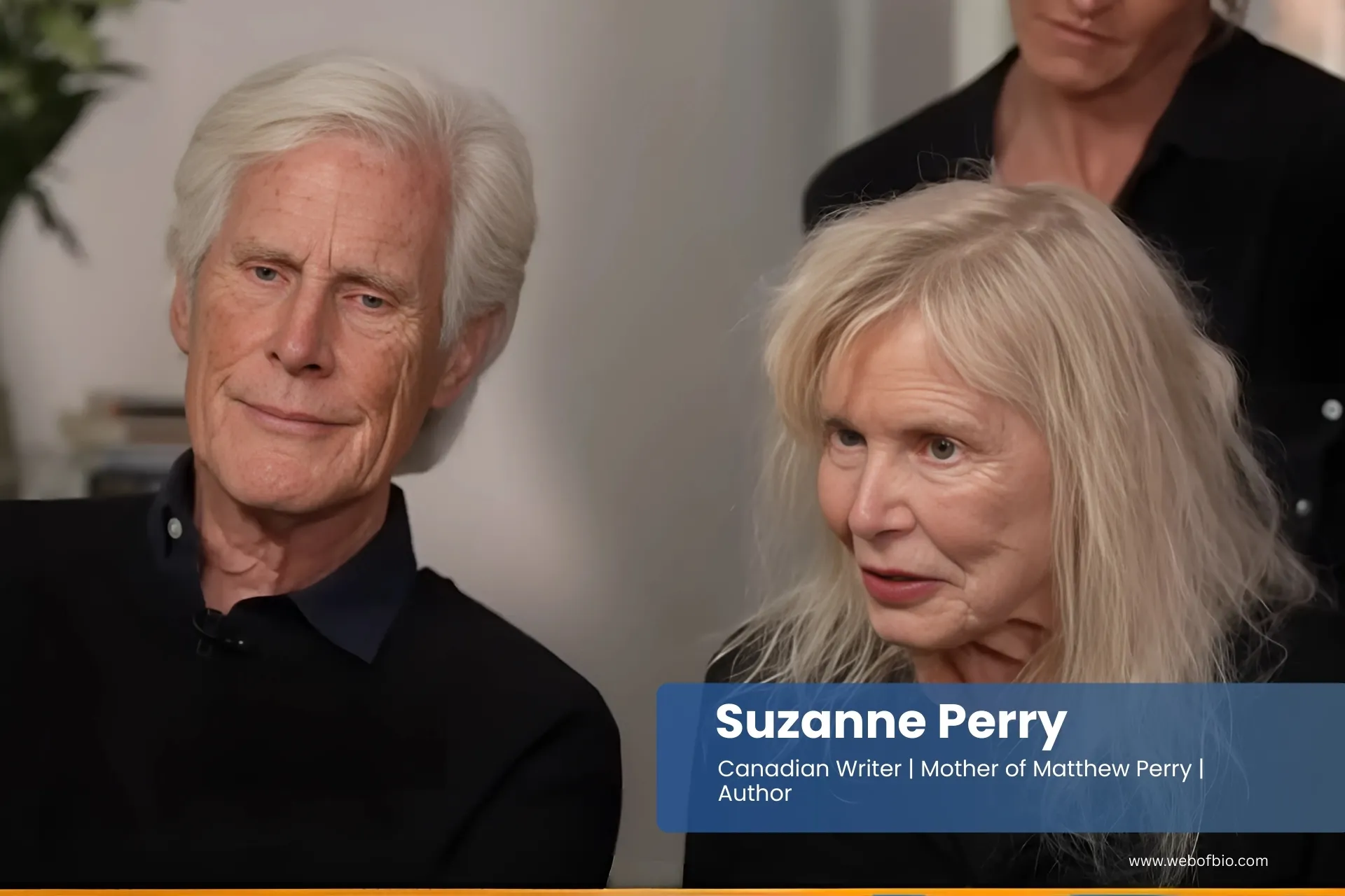 Suzanne Perry - Mother of Matthew Perry, sitting next to another person.