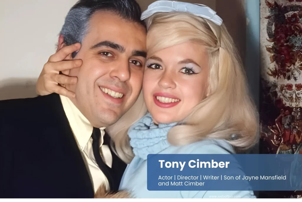 Tony Cimber and ayne Mansfield posing for photo.