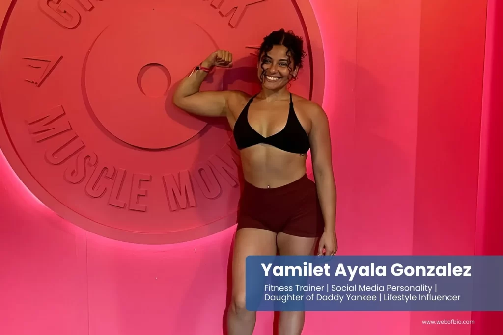 Yamilet Ayala Gonzalez in a sportswear posing in fitness hall