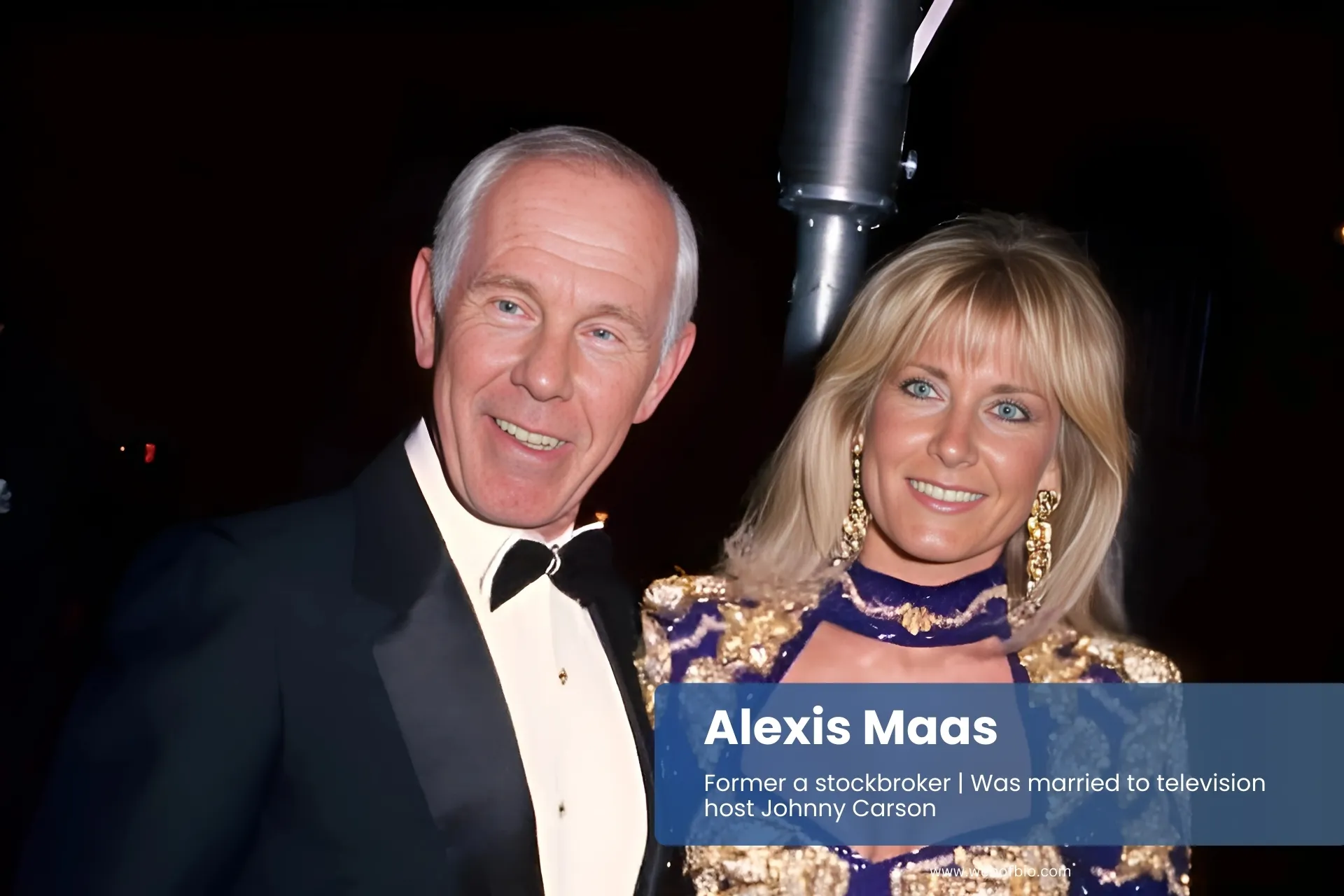 Alexis Maas with Johnny Carson.