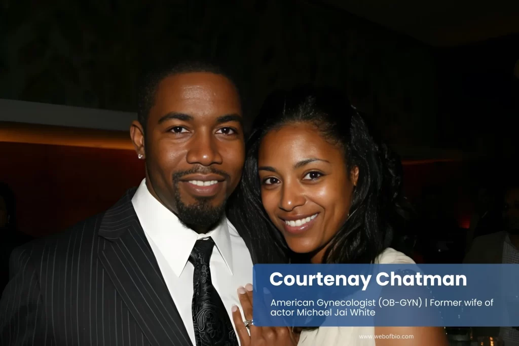 Courtenay Chatman and ex-husband Michael Jai White smiling.