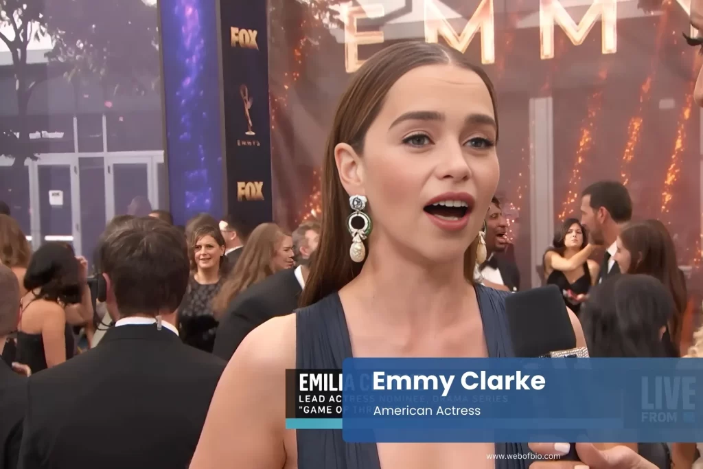 Emilia Clarke on red carpet.
