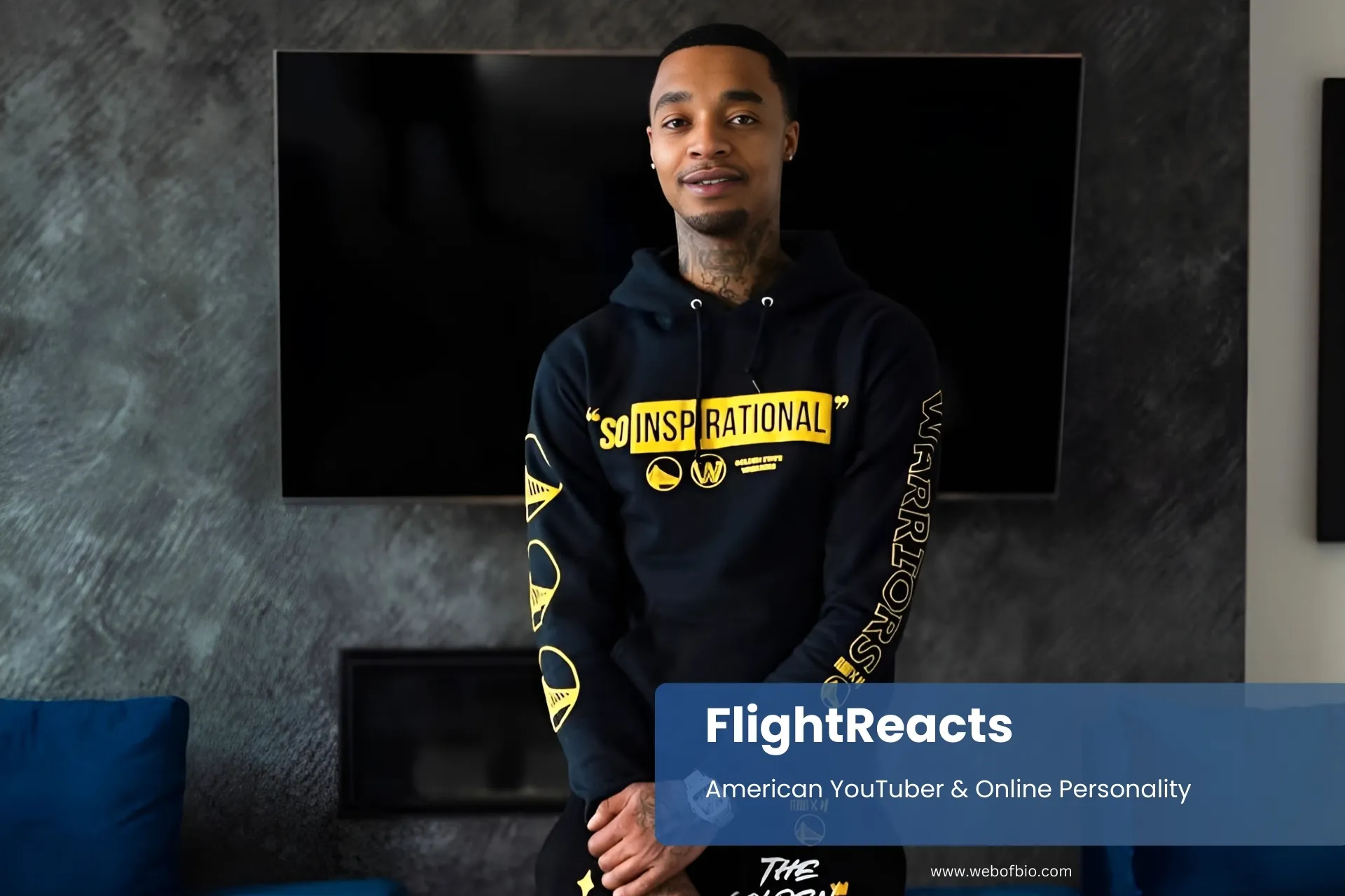 FlightReacts black hoodie.
