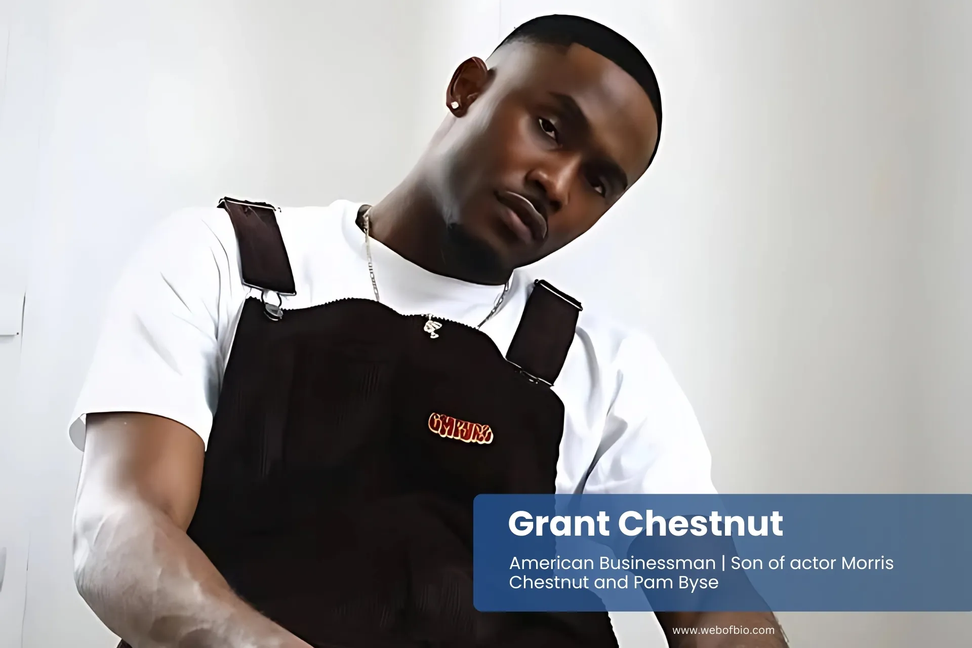Grant Chestnut sitting on a chair.