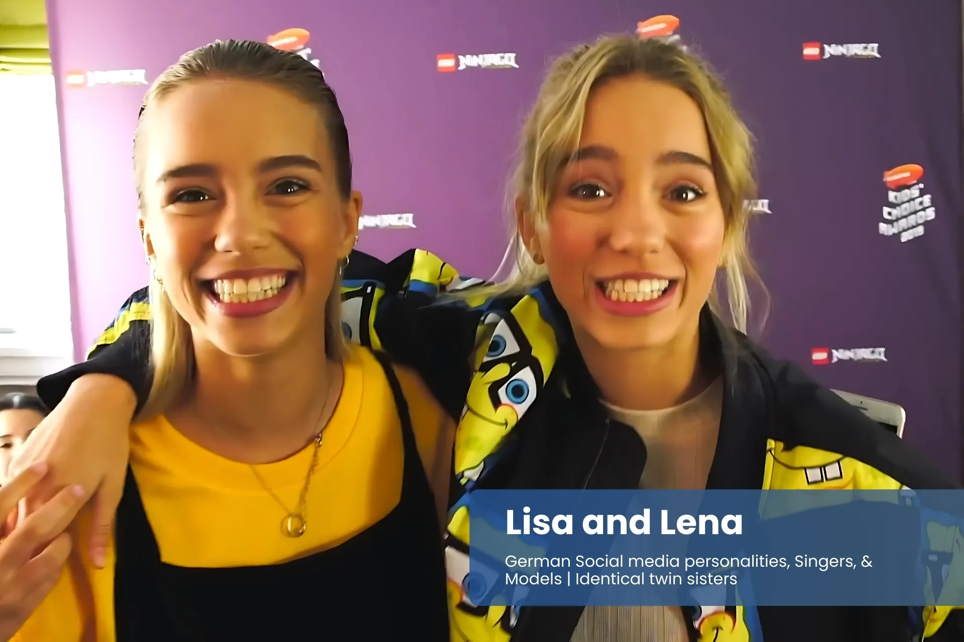 Lisa and Lena smiling and posing together.
