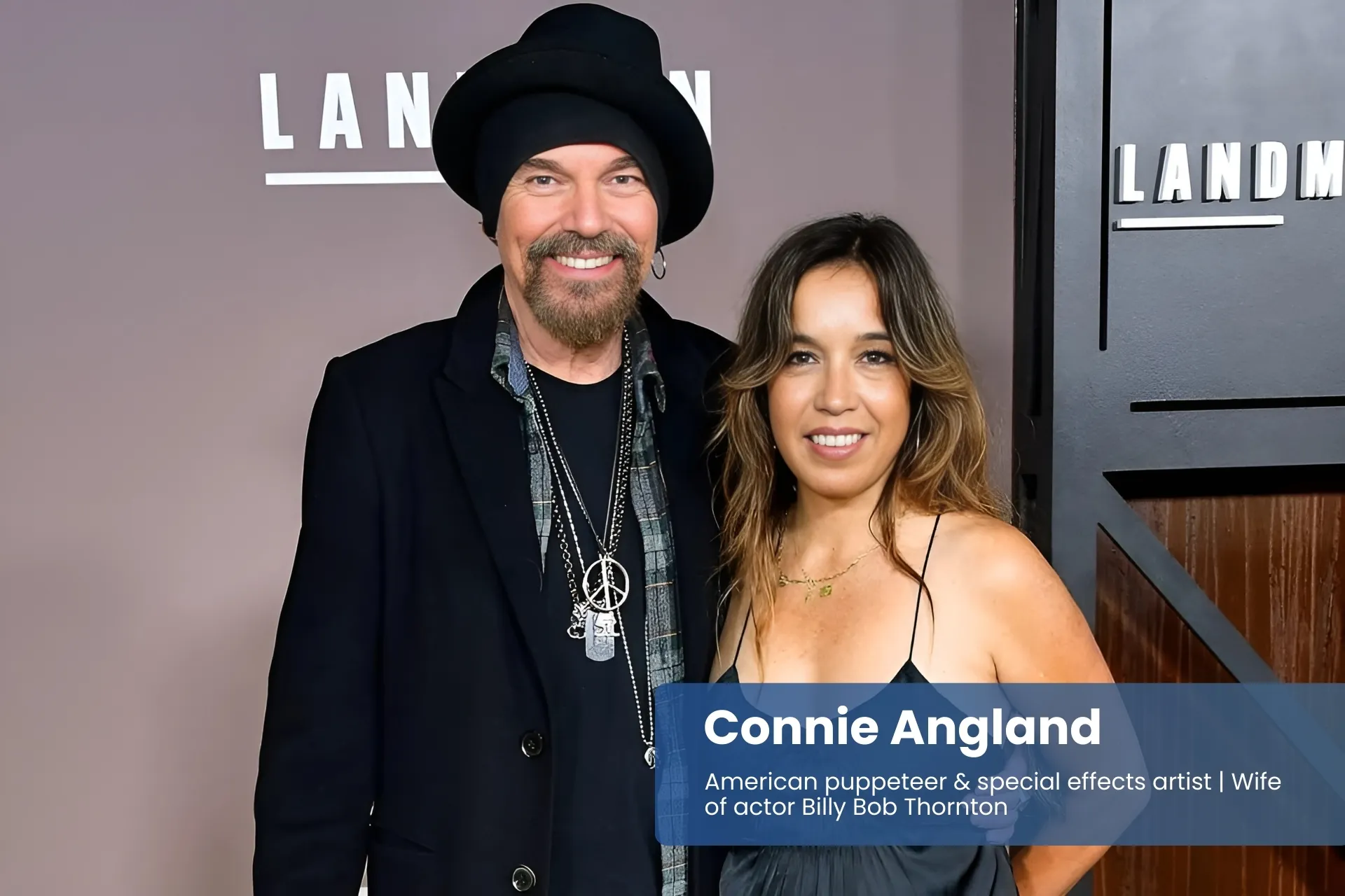 Connie Angland and Billy Bob Thornton smiling together